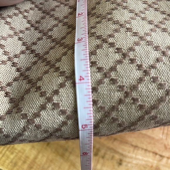 GUCCI Diamante Canvas and Golden Leather Tote with Pouch - Picture 14 of 14